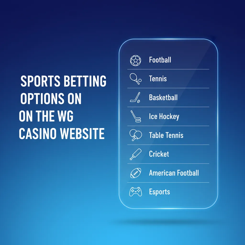 WG casino sports betting with pre-match and in-play for UK & global football, racing, tennis, cricket, rugby, darts, snooker
