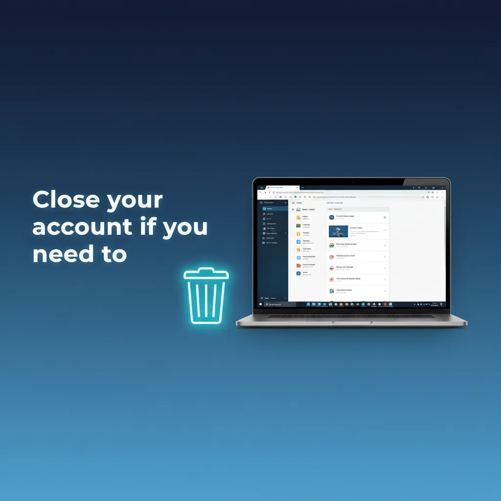 Close your account: withdraw balance, contact support, confirm identity; limits or self-exclusion offered.