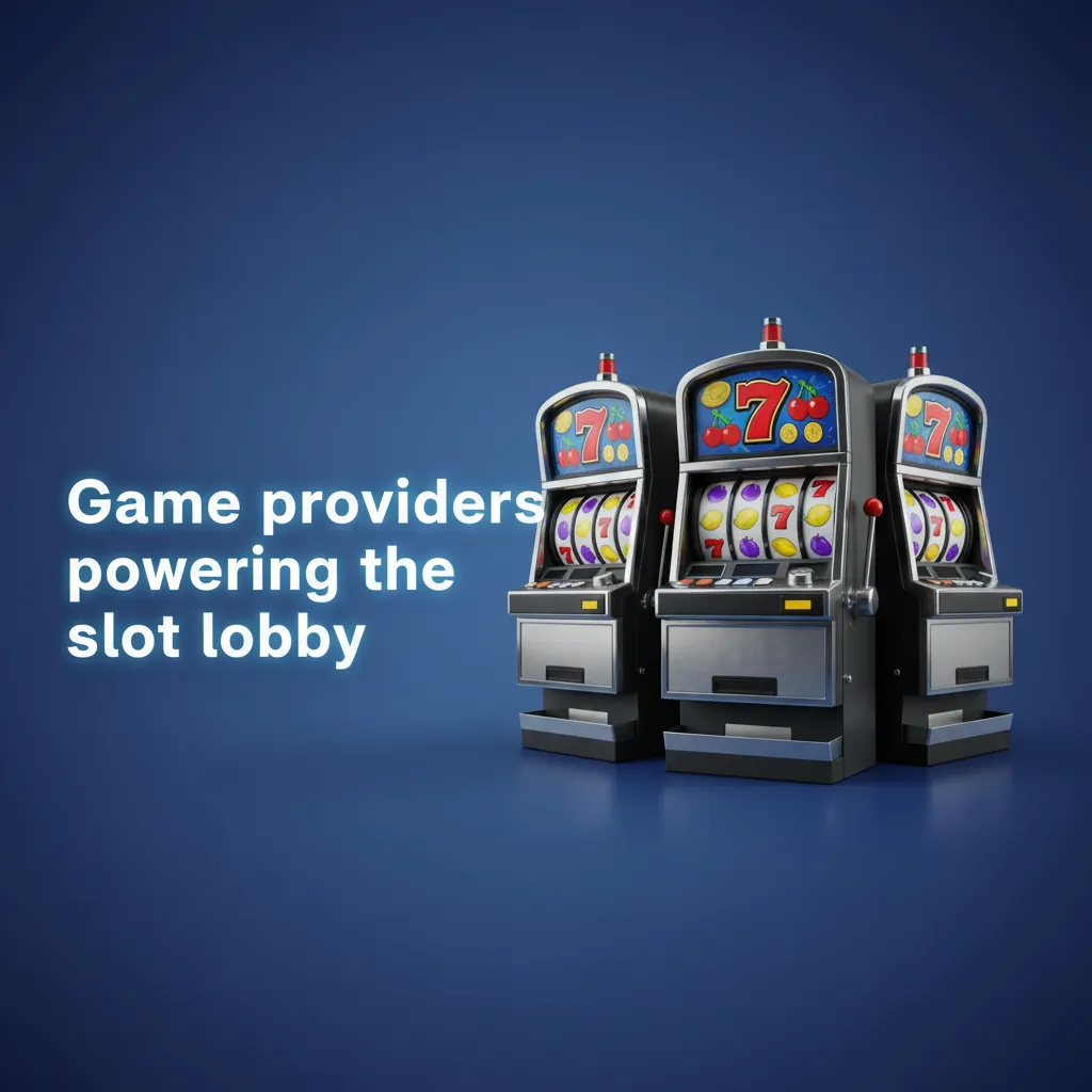 Graphic of 62 slot providers: Playtech 600+, Games Global 500+, Blueprint 300+, Play'n GO 280+, NetEnt 200+