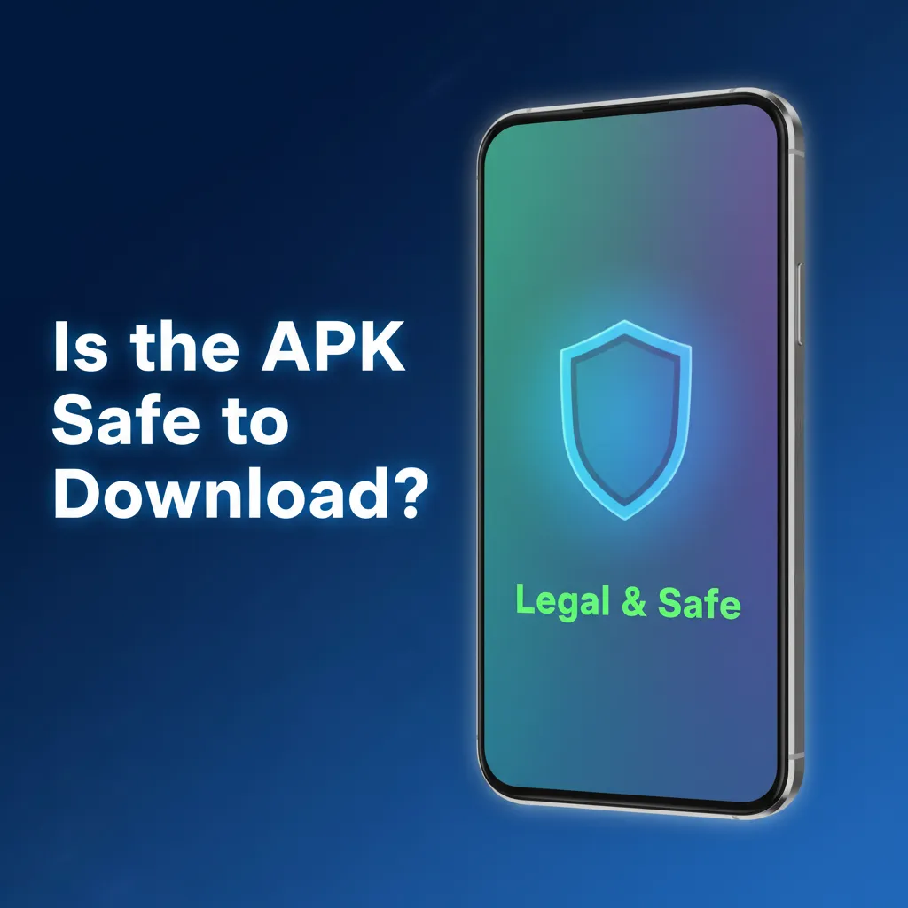 Smartphone with padlock and checkmark, indicating licensed, encrypted, audited APK safe for mobile download.