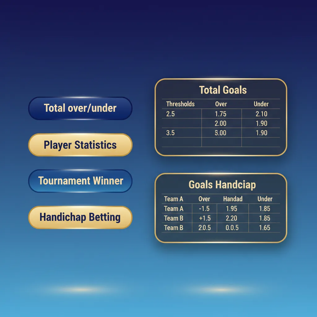 Infographic showing bet types: Single (one pick), Express/acca (all legs win), System (combos; partial wins). Try small stake