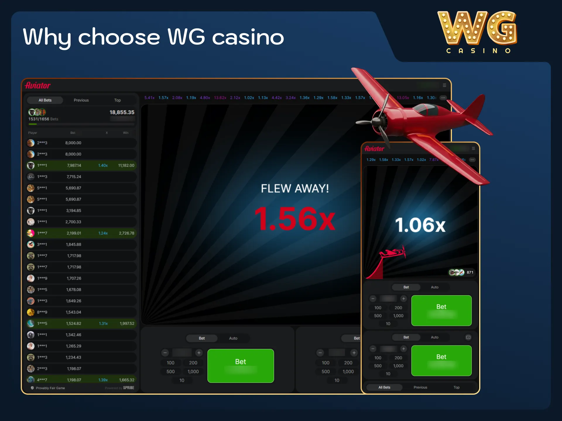 Discover key advantages of playing the Aviator crash game on WG casino.