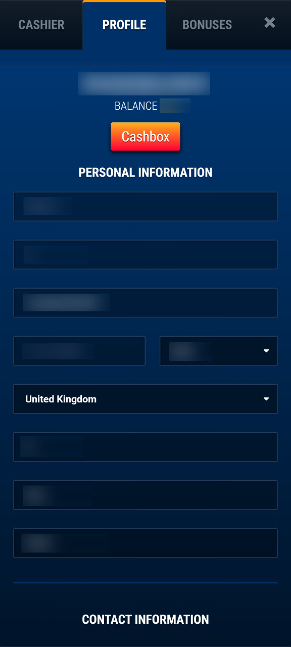 Navigate to the account verification tab inside your WG casino profile.