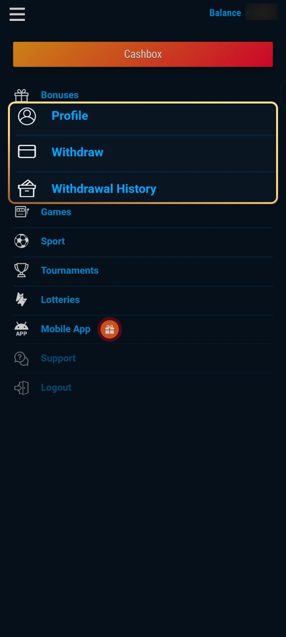 Monitor active wagers and manage cash out offers on WG casino.