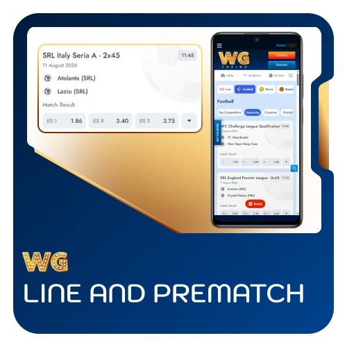 Explore pre-match betting odds across popular sports at WG casino.