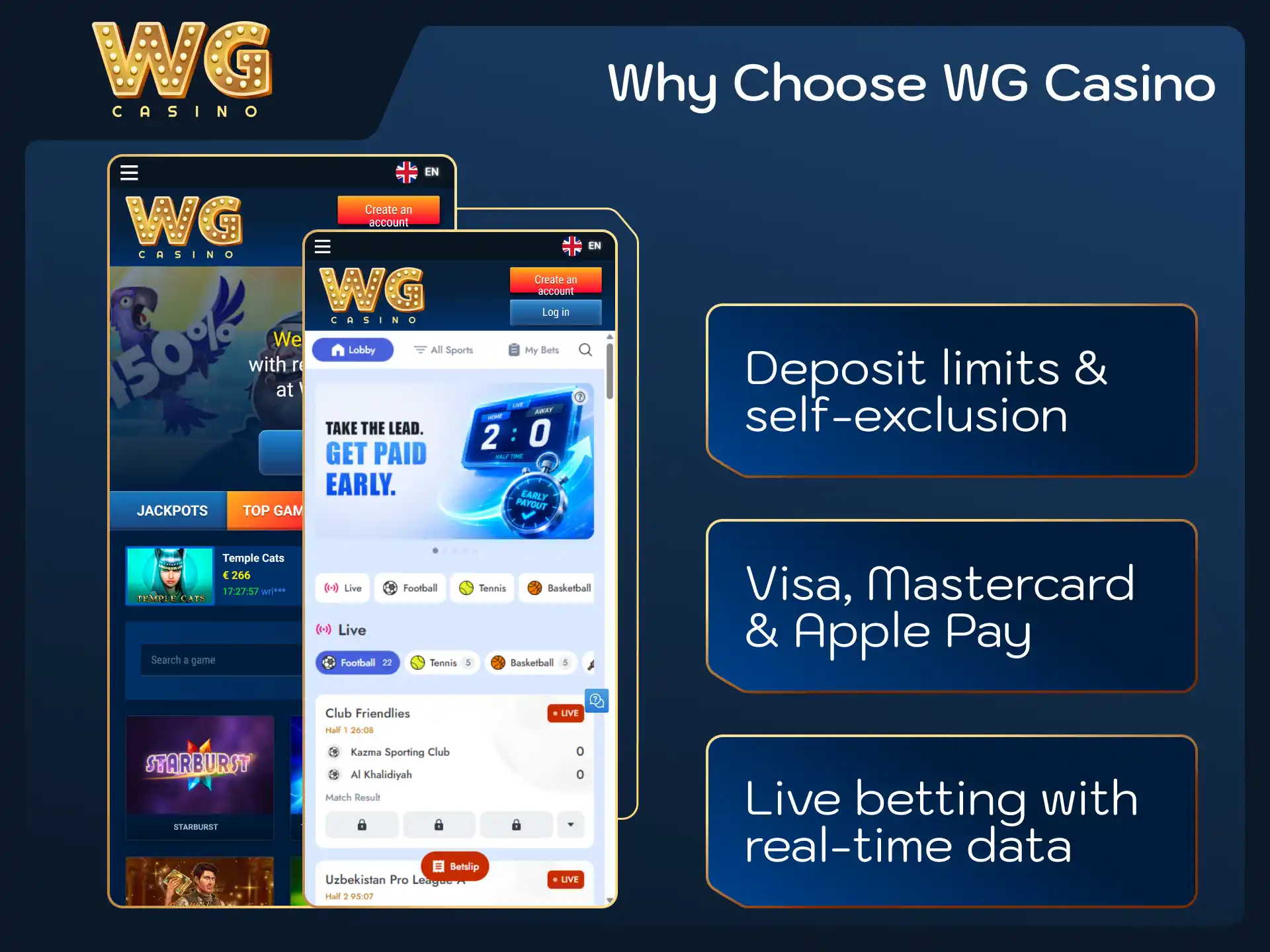 Discover top advantages of placing your sports bets with WG casino.